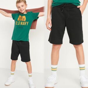 Old Navy Boys Fleece Jogger Black Shorts L (10-12)